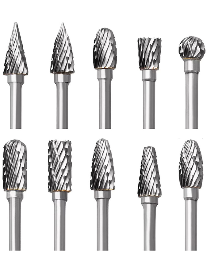 Dremel Hartmetall-Frässtift-Set, 10-teilig, Stabschleifer-Bits und Drehfeilen mit 1/8 Zoll Schaft zum Schneiden, Schleifen und Gravieren von Metall - Bild 7