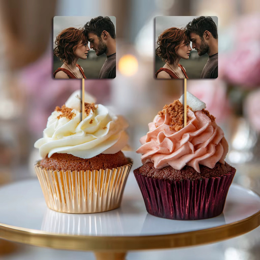 Individuell gestaltbare Cupcake-Dekoration mit Foto für Geburtstage und Hochzeiten von cyuan in Mehrfarbig - Bild 4