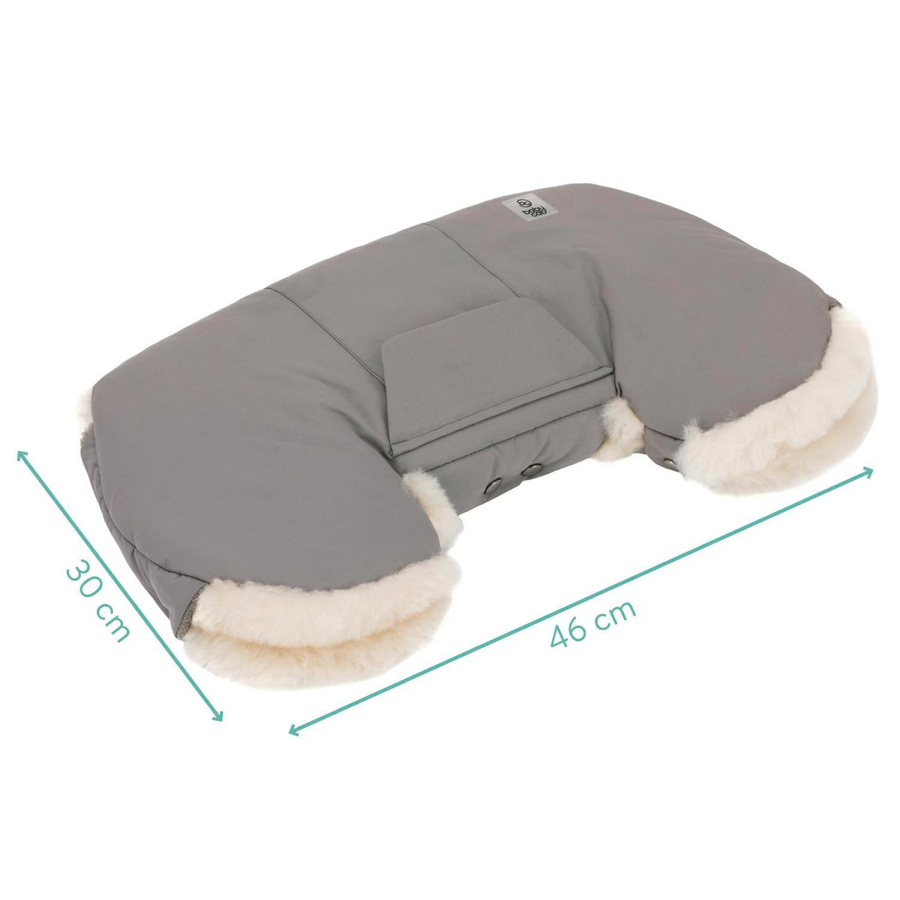 Babycab Lammfell-Handwärmer Saana grau B/T/H: 30,0 x 30,0 x 3,0 cm - Bild 3