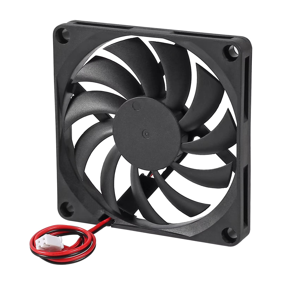 AOKIN DC-Kühlventilator 8010 12V Bürstenloser Lüfter mit 2-Pin Anschluss, Schwarz, B/T/H: 80 x 80 x 10 mm - Bild 6
