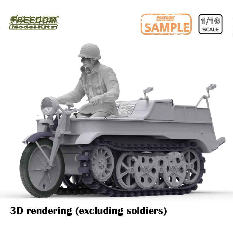 Freedom Assembly Model Kit Deutsches Sdkfz.2 Half Track Armored Vehicle 1/16 - Bild 2