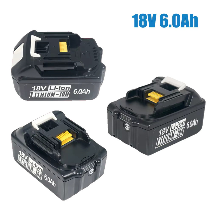 Makita 18 V 6,0 Ah Lithium-Ionen-Akku Set mit 3 A Ladegerät für LXT Elektrowerkzeuge kompatibel mit BL1860 BL1850 BL1830 - Bild 2