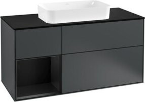 V&B Waschtischunterschrank Finion mit Wandbeleuchtung, Breite: 120 cm, Tiefe: 50,1 cm, Höhe: 50,1 cm, lackiert - Bild 1