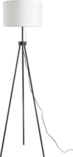 HOMCOM Stehleuchte Retro mit Stoffschirm in Schwarz und Weiß, E27, Metall, B/T/H: 37 x 37 x 152 cm - Bild 1