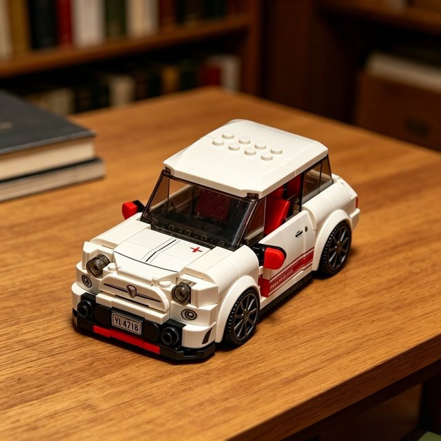 GSF Britischer Mini-Sportwagen, Baukasten, Retro, Weiß - Bild 1
