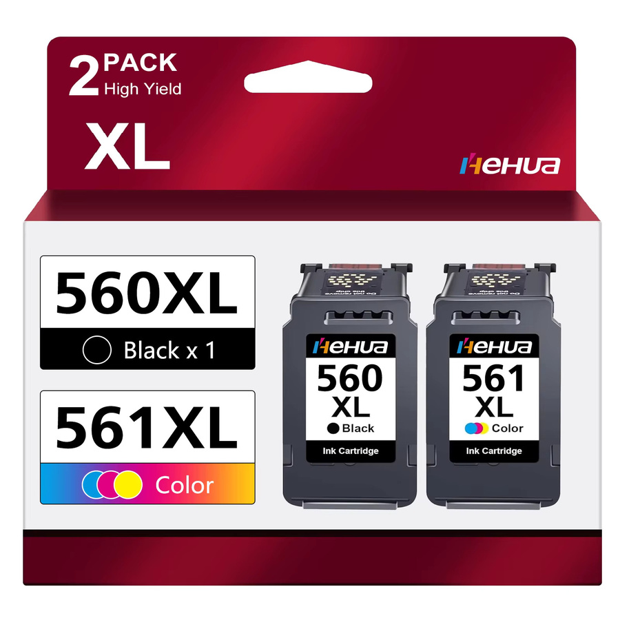 2er-Pack Tintenpatronen kompatibel mit Canon PG-560 XL und CL-561 XL für Pixma TS5350 TS7450 TS5352 TS5353 TS7451, Multicolor - Bild 2