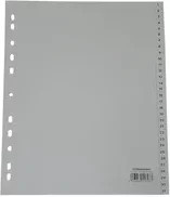 Soennecken Zahlenregister in Grau aus Kunststoff, Breite: 24,5 cm, Höhe: 29,7 cm - Bild 1