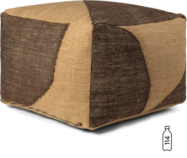 Ferm Living Forene Pouf aus gewebtem Stoff in Mehrfarbig mit abnehmbarem Bezug - Bild 1
