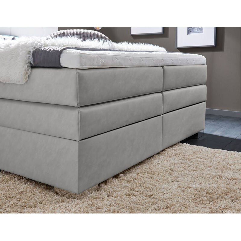Boxspringbett Maratea von POCO in Silber mit Bonell-Federkern, Liegefläche B: 180 cm, L: 200 cm - Bild 3