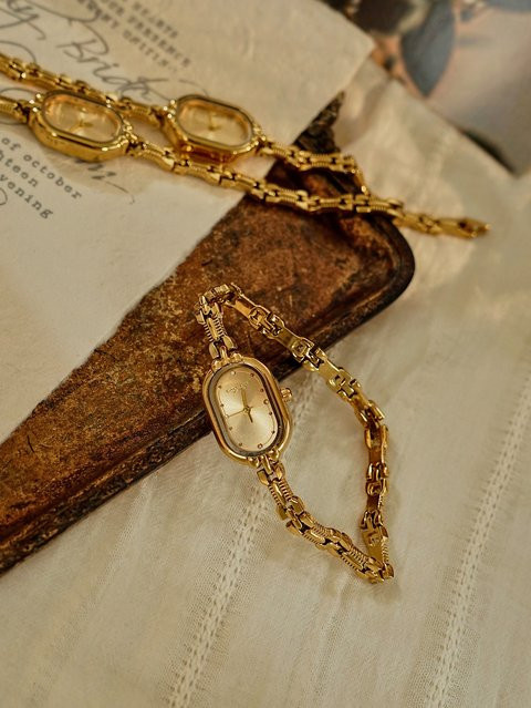 LSVTR Armbanduhr Quarz, Gold, Damen, Vintage - Bild 1
