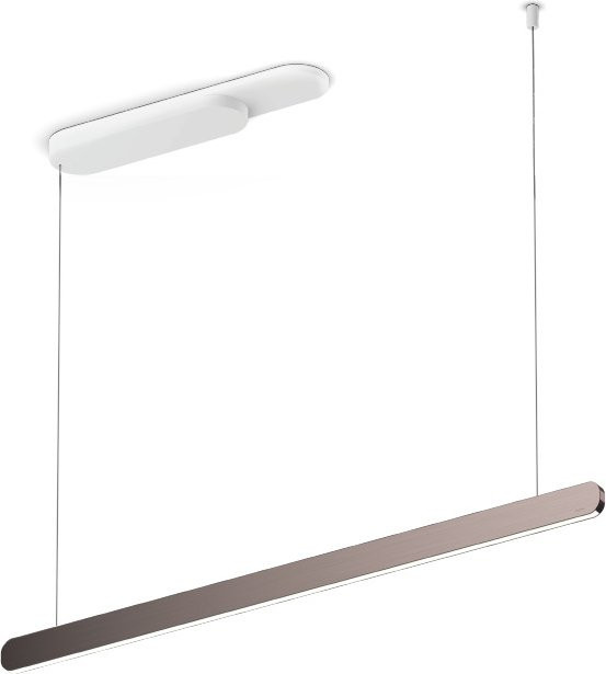Occhio Mito linear volo 100 up LED-Pendelleuchte in Weiß matt mit Phantom-Ausführung, dimmbar und höhenverstellbar bis max. 350 cm, inklusive Occhio air Modul und x-tra warm LED (2200K - 3500K) - Bild 1