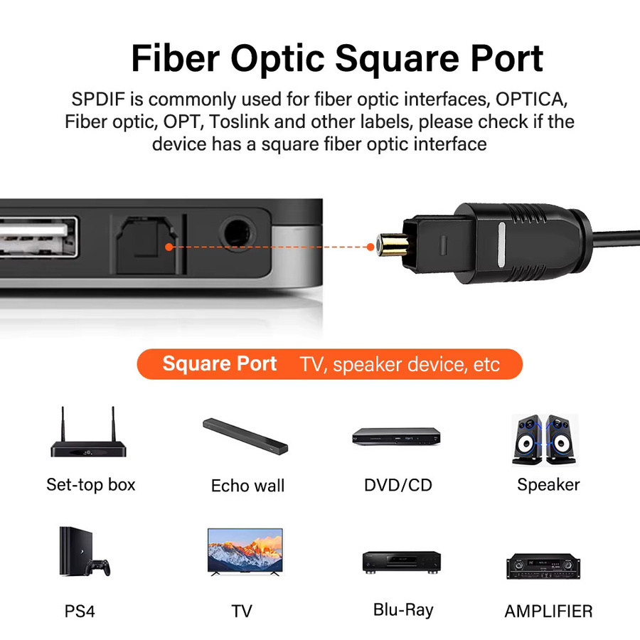 Nephy Digitales Glasfaser-Audiokabel Toslink SPDIF Koaxialkabel in Schwarz - Bild 2