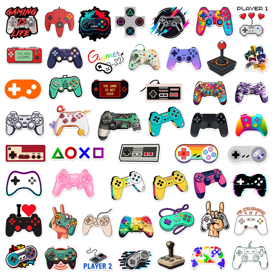 Gamepad Joypad Graffiti Aufkleber Set in Multicolour für DIY Scrapbooking, Laptop, Telefon und Skateboard - Bild 2