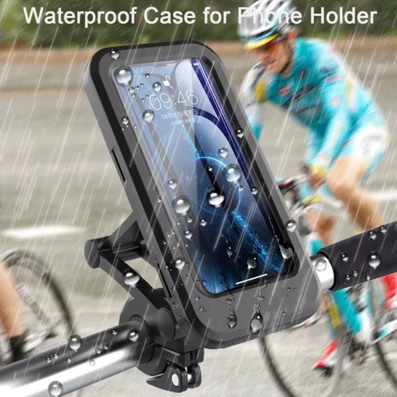 2er-Set Magnetischer Telefonhalter für Fahrrad und Motorrad in Schwarz, passend für Smartphones bis 7 Zoll mit Dichtungsring gegen Regen - Bild 2
