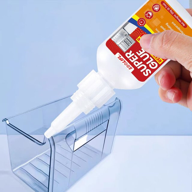 LOOLIFL Starker Klebstoff Transparent – Allzweck-Reparaturkleber für Kühlschrankschubladen und Gummipolster - Bild 1