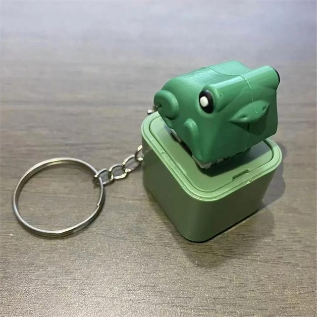 Linyi toy Schlüsselanhänger Frosch, LED-Licht, grau, Unisex - Bild 1