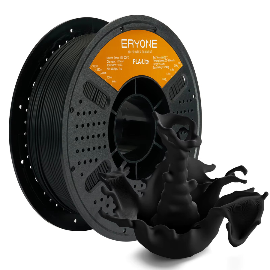 ERYONE PLA-Lite 3D-Drucker-Filament 1,75mm, 5er-Pack mit 5x1kg in sortierten Farben (Rot und Multicolour), mattes Finish für FDM-Druck - Bild 4