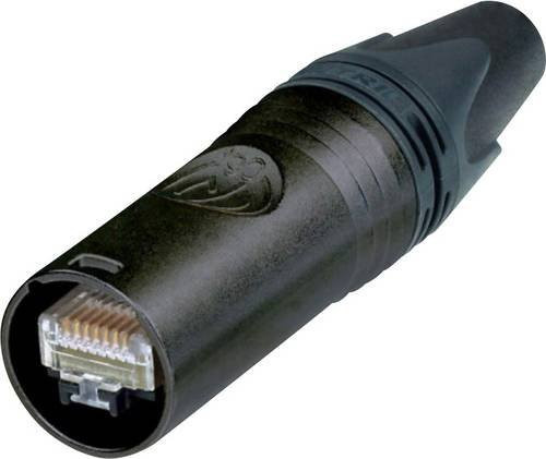 Neutrik NE8MX6-B RJ45 etherCON CAT6 A Steckverbinder Stecker, gerade, 8P8C, Schwarz/Gold - Bild 1