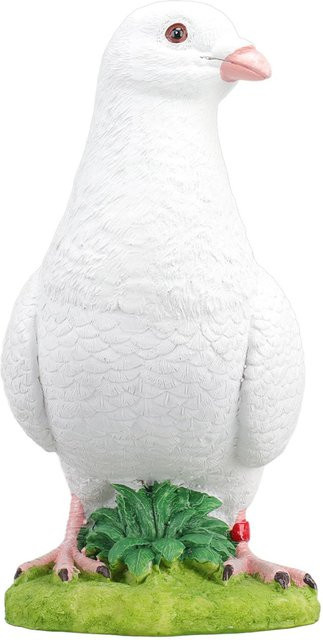 Künstliche weiße Tauben von mfySpace als dekoratives Harz-Ornament für Garten und Heim sowie als Weihnachtsdekoration - Bild 1