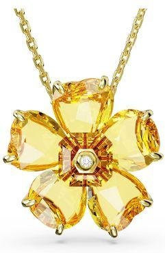 Swarovski Halskette, Messing, Kristall, beige, Damen - Bild 1