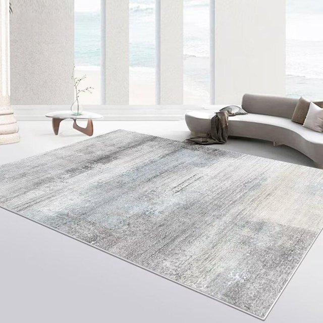 JGJG Nordischer Abstrakter Teppich in Grau, Rutschfeste und Waschbare Wohnzimmer Matte aus Polyester, B/T: 120 x 200 cm - Bild 1