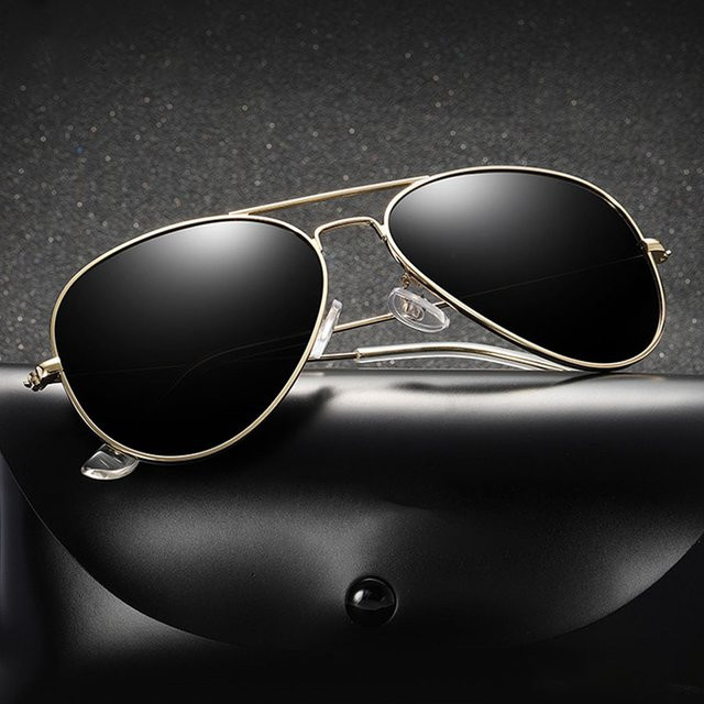 Hindfield Sonnenbrille Aviator, Vollrand, Metall, Gold, Unisex - Bild 1