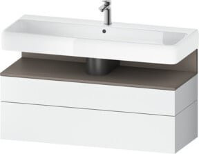 Duravit Waschtischunterschrank Qatego Wandhängend in Weiß Matt mit integrierter Beleuchtung und internen Schubladen, B/T/H: 119 x 47 x 59 cm - Bild 1