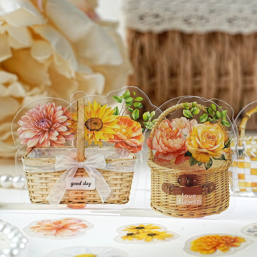 Etori Life Zhenjianzhitang Aufkleber Set mit 20 Aquarell-Stickern in Blumen- und Pflanzenmotiven, Multicolor - Bild 2