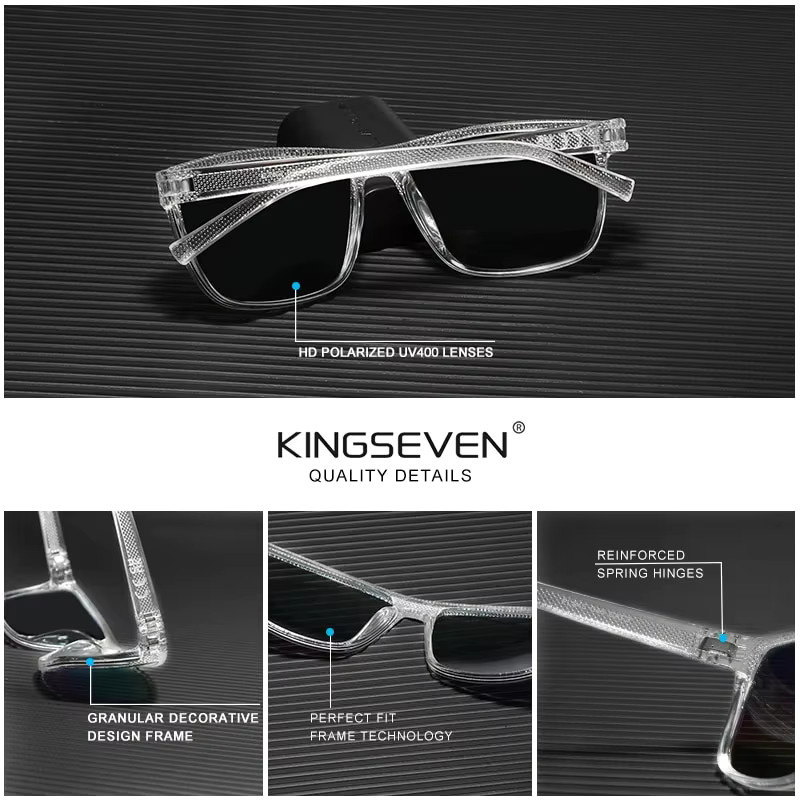 KINGSEVEN Sonnenbrille, Vollrand, Square, Kunststoff, Unisex, polarisiert - Bild 3