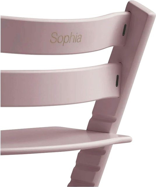 Stokke Tripp Trapp Treppenhochstuhl aus lackierter Buche in Purple, B/T/H: 49,0 x 52,0 x 78,0 cm - Bild 1