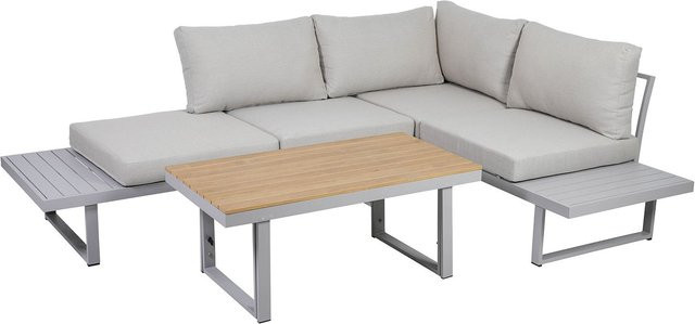 Greemotion Lounge-Set Aruba in Grau aus Aluminium und Holz-Kunststoff-Gemisch - Bild 1