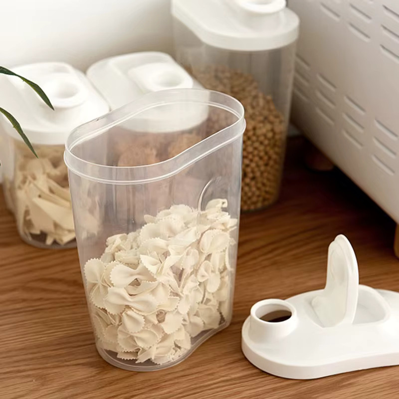 VIE LENTE Vorratsglas aus Glas und Kunststoff in Grün, versiegelte Aufbewahrungsbox für Getreide und Trockenfutter, 1000 ml oder 1500 ml - Bild 2