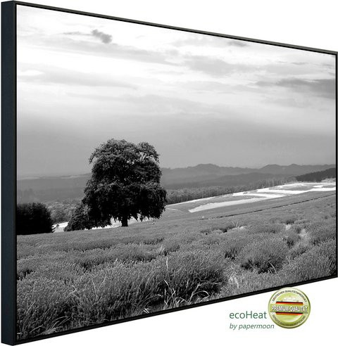 papermoon EcoHeat Infrarotheizung Landschaft Schwarz Weiss mit Matt-Effekt und App-Steuerung - Bild 1