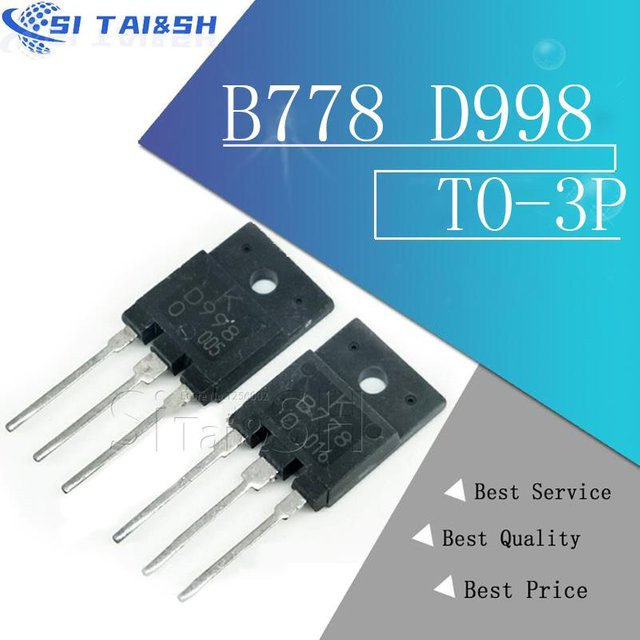 Si Tai&SH Original B778 und D998 Akustikröhren im TO-3P Gehäuse, Schwarz, 4er-Set - Bild 1