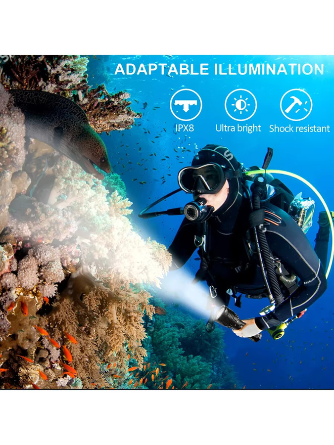 Wurkkos DL30 21700 Tauchtaschenlampe in Schwarz mit 3600 Lumen, IPX8 wasserdicht und 90 CRI, wiederaufladbares Tauchlicht mit Cool White Lichtfarbe - Bild 7