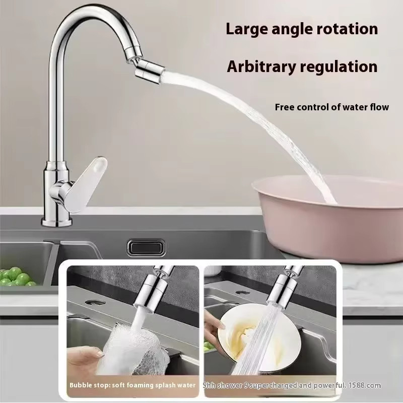 Do Kogia 360 Grad Waschbecken-Wasserhahn-Adapter mit Spray-Filter und verstellbarem Spritzschutz für die Küchenspüle - Bild 3