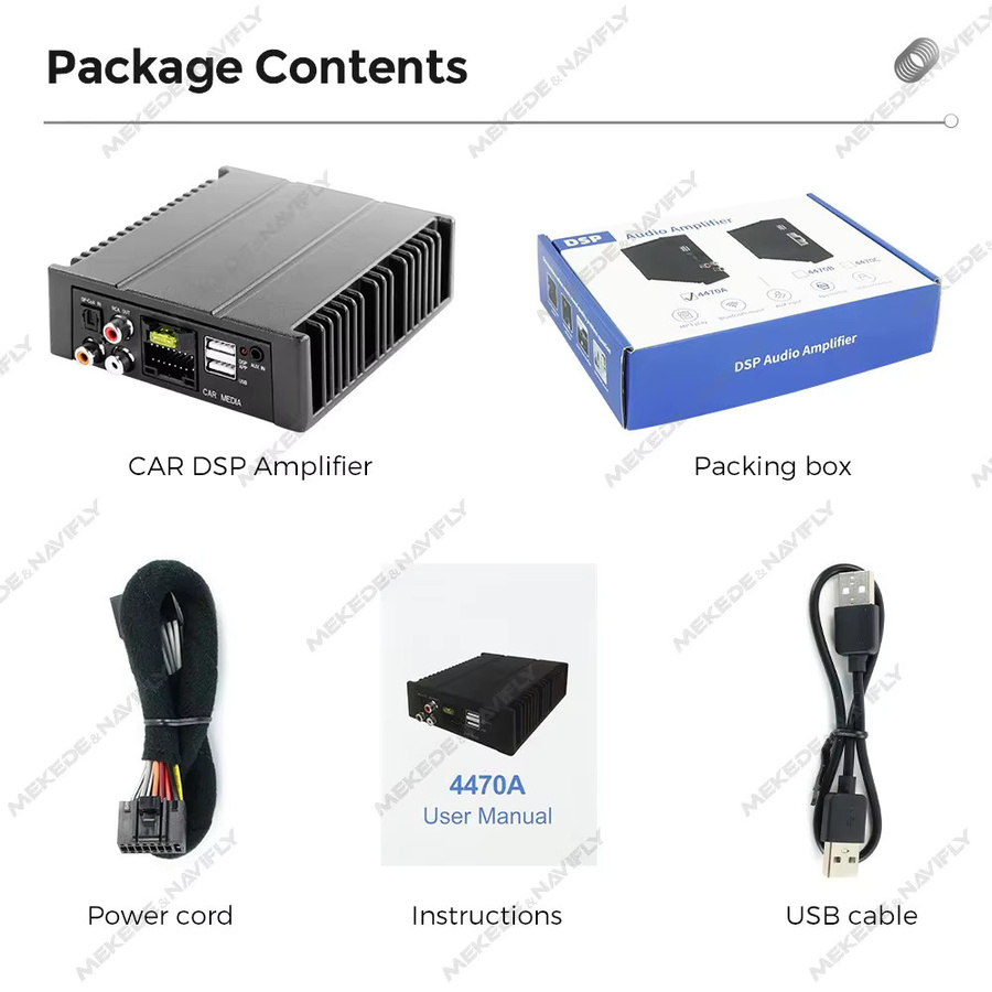 AUTOSHARK DSP Audio Prozessor Automotive Sound Modul mit App-Steuerung, 4x80W Verstärker, Schwarz - Bild 5