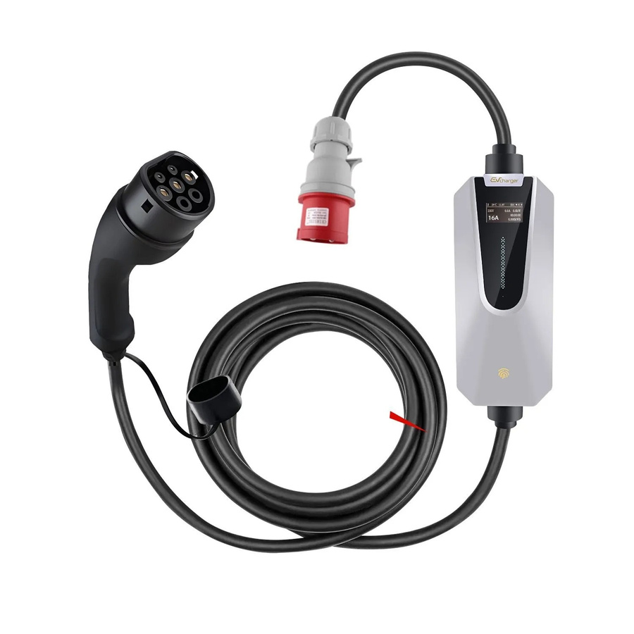 AIMILER Wallbox 11kW mit App und Wi-Fi, 3-phasig, Typ 2 EV Ladegerät, Weiß, 6m Kabel - Bild 2
