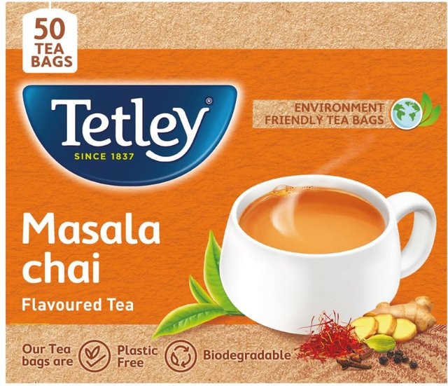 Tetley Masala Chai Schwarztee, Teebeutel, 50 Stück, 100g - Bild 1
