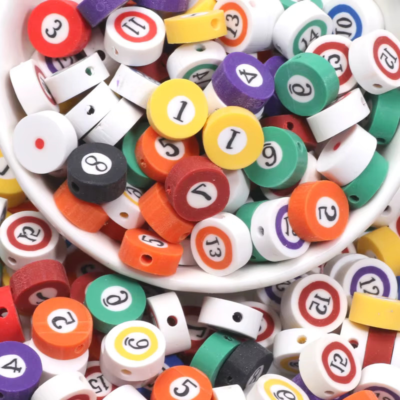 Laudsong Perlen, Polymer Clay, 10 mm, Mix, Spacer für Schmuckherstellung - Bild 6