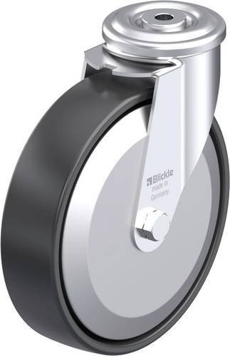 Blickle LER-PP 200G-FA Stahlblech-Lenkrolle in Schwarz-Grau mit Rad-Durchmesser 200 mm und einer Tragfähigkeit von max. 300 kg - Bild 1
