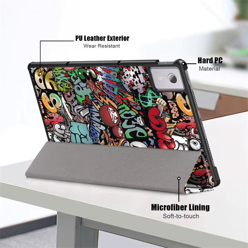 Smart Magnetische Leder Schutzhülle für Lenovo IdeaTab Plus 12,1 Zoll (TB361FU/TB361ZU) in Multicolour - Bild 5