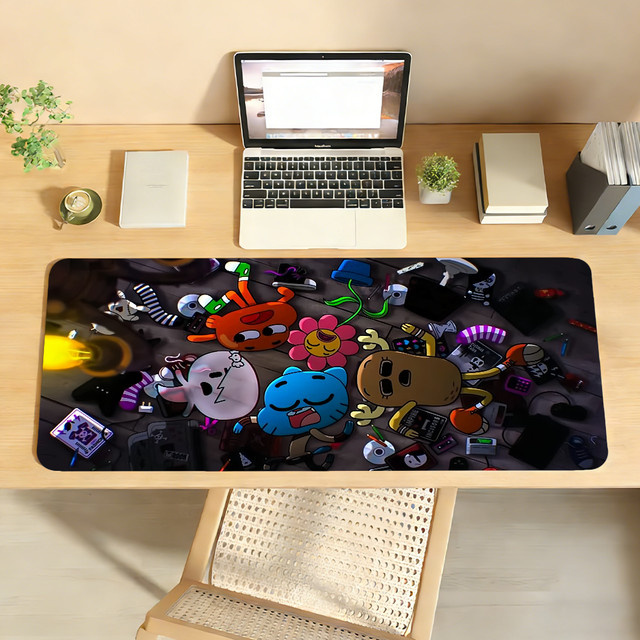 Cartoon W-World Of G-Gumballs Mauspad rutschfeste Schreibtischunterlage aus Gummi in Multicolour für PC und Laptop - Bild 1