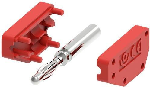 Electro PJP Bananenstecker 215-CD1-R gerade in Rot mit 2mm Stift-Durchmesser - Bild 1