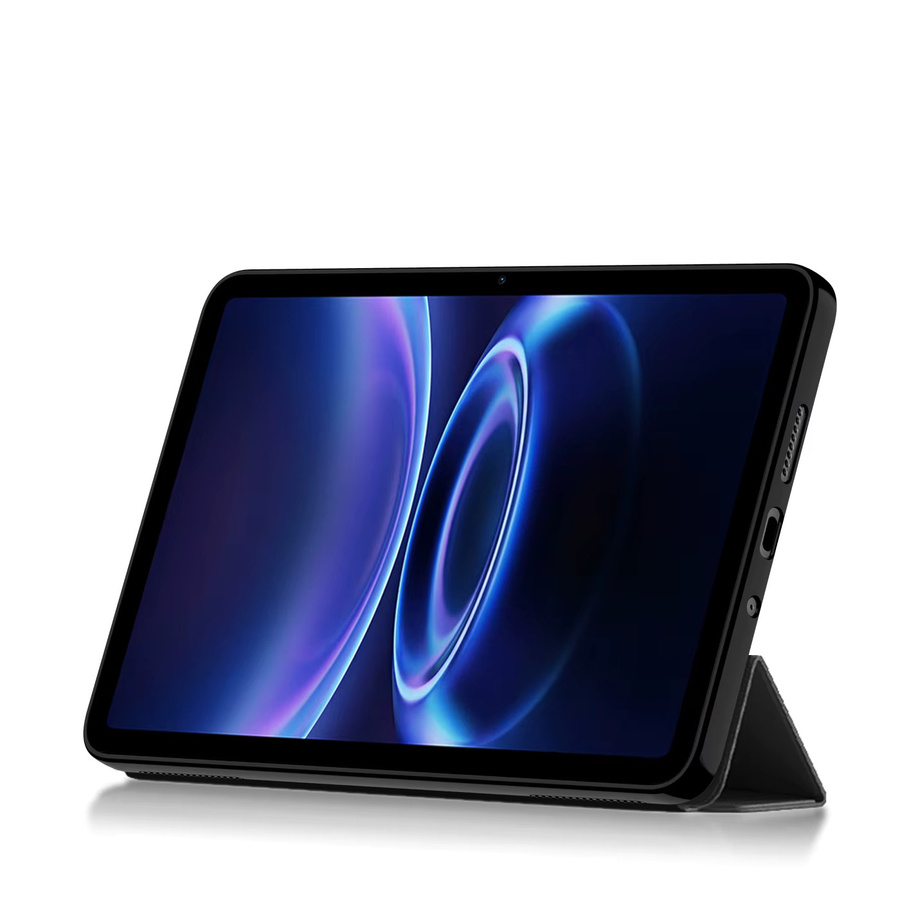 AJIUYU Tablet-Hülle für Xiaomi Redmi Pad SE 9,7 Zoll, dreifach faltbare Flip-Hülle aus PU-Leder mit Standfunktion und TPU Soft Shell, Schwarz - Bild 3