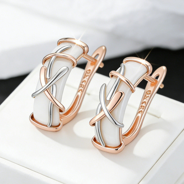 Wbmqda Ohrringe, Silber-Mix, Keramik, 585 Gold, Bicolor, Damen - Bild 1