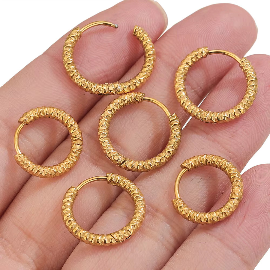 Elomia Creolen Edelstahl, vergoldet, Gold, Damen - Bild 3