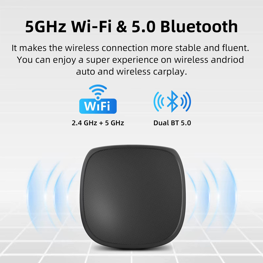 EzoneTronics CarPlay Android Ai Box mit Qualcomm Octa-Core, 8 GB RAM und 128 GB Speicher, kabellose Verbindung via Wi-Fi und Bluetooth, Schwarz - Bild 4