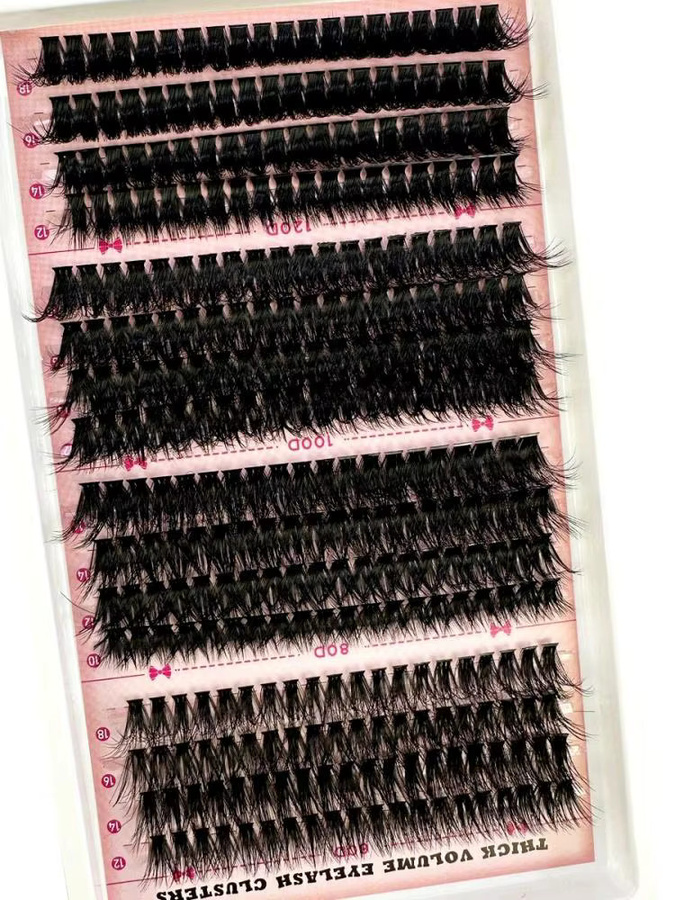 AMSDCN Einzelwimpern Cluster Extensions, 16 Reihen, Mix 60D-120D, Unisex - Bild 5