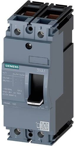 Siemens 3VA1116-5ED26-0AA0 Leistungsschalter in Grau mit einem Einstellbereich von 160 A und einer maximalen Schaltspannung von 415 V/AC - Bild 1